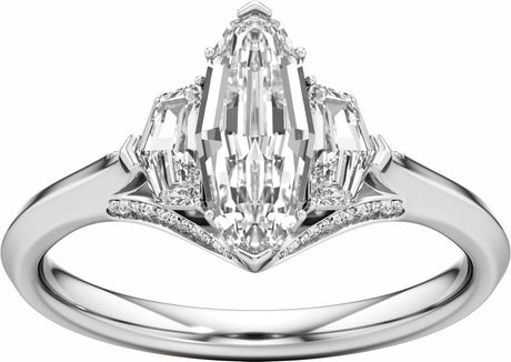14K White Gold 1 1/2 CTW Lab-Grown Diamond Three-Stone Engagement Ring
