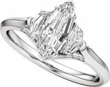 14K White Gold 1 1/2 CTW Lab-Grown Diamond Three-Stone Engagement Ring