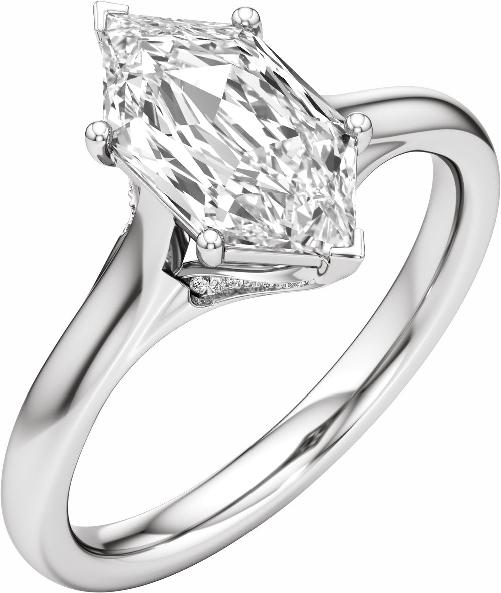14K White Gold 2 1/6 CTW Lab-Grown Diamond Engagement Ring