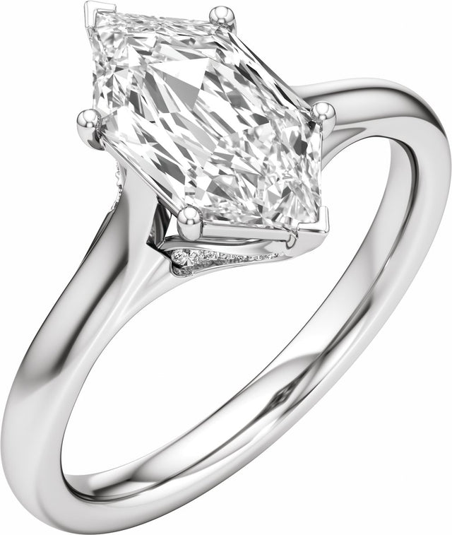 14K White Gold 2 1/6 CTW Lab-Grown Diamond Engagement Ring