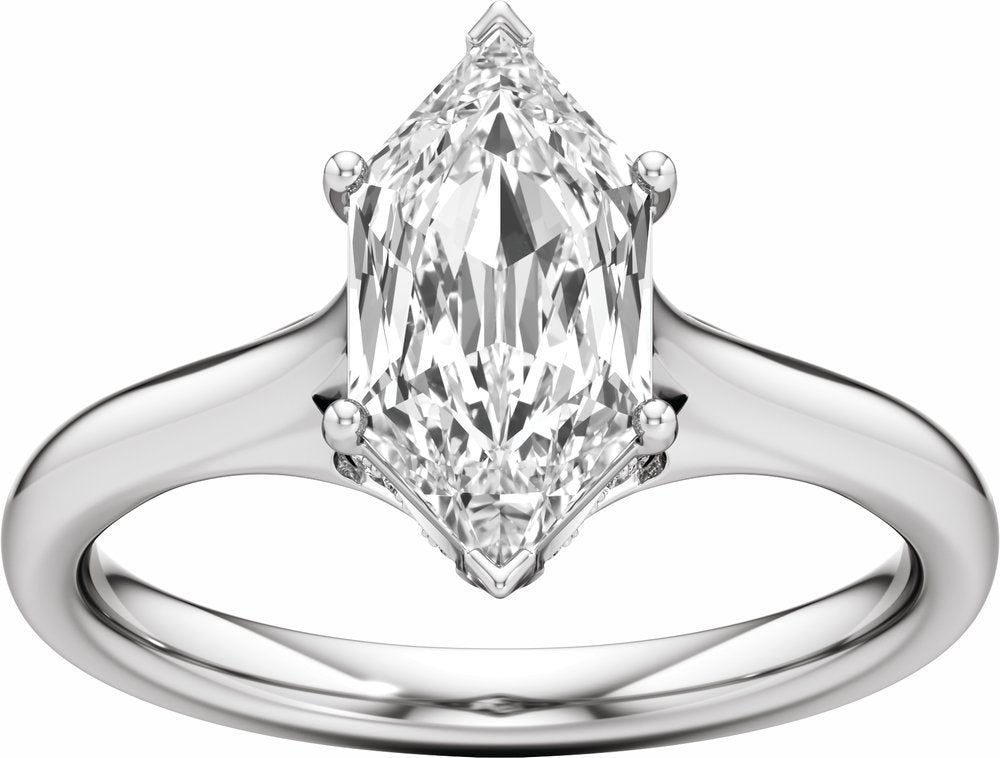 14K White Gold 2 1/6 CTW Lab-Grown Diamond Engagement Ring