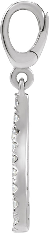 Sterling Silver 1/8 CTW Lab-Grown Diamond Wishbone Charm/Pendant
