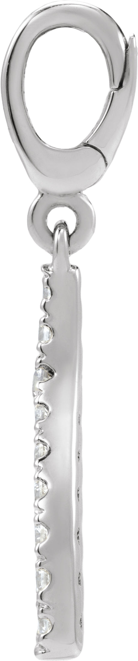 Sterling Silver 1/8 CTW Lab-Grown Diamond Wishbone Charm/Pendant