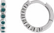 Sterling Silver Lab-Grown Alexandrite 15 mm Hinged Hoop Earrings