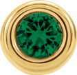 14K Yellow Gold 5 mm Imitation Emerald Pendant