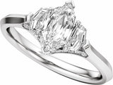 14K White Gold 1 1/2 CTW Lab-Grown Diamond Three-Stone Engagement Ring
