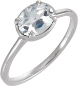 Sterling Silver 1 1/4 CT Lab-Grown Diamond Claw-Prong Bezel-Style Ring