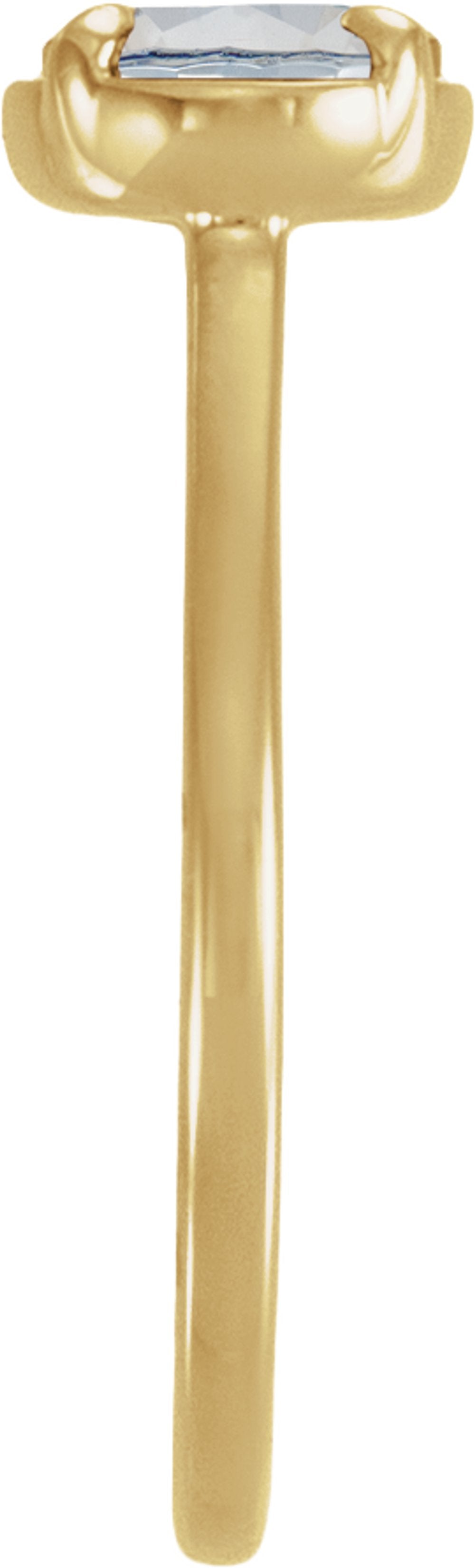14K Yellow Gold-Plated 1 1/4 CT Lab-Grown Diamond Claw-Prong Bezel-Style Ring