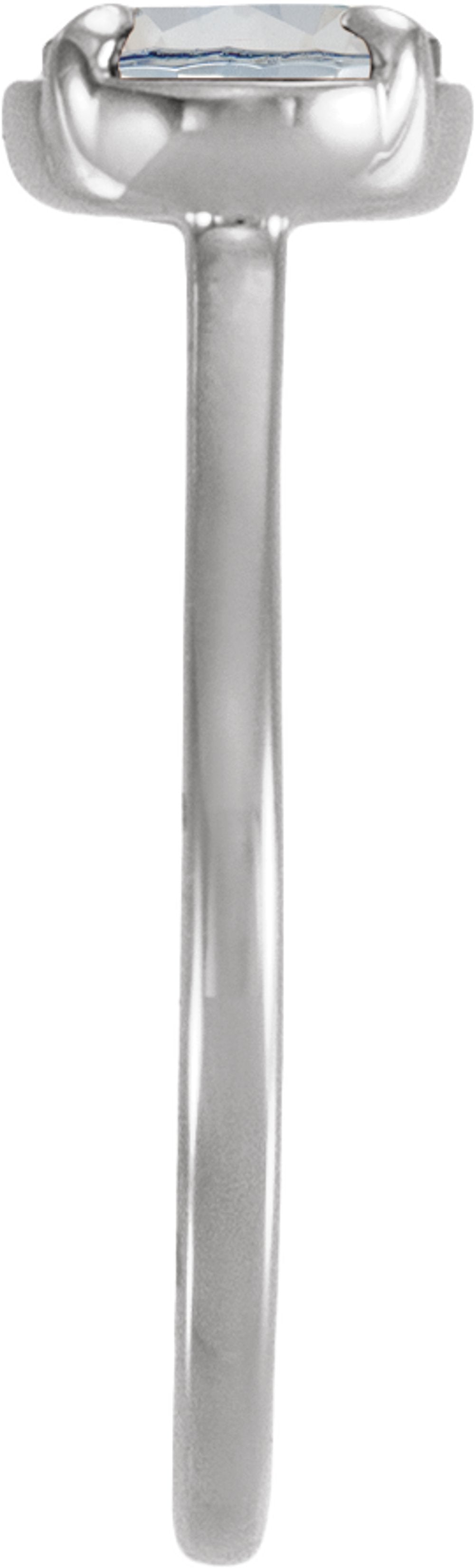 Sterling Silver 1 1/4 CT Lab-Grown Diamond Claw-Prong Bezel-Style Ring
