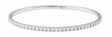 14K White Gold 3 CTW Lab-Grown Diamond Flexible Bangle 7" Bracelet