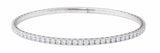 14K White Gold 3 CTW Lab-Grown Diamond Flexible Bangle 7" Bracelet