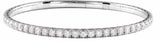 14K White Gold 3 CTW Lab-Grown Diamond  Flexible Bangle 7" Bracelet