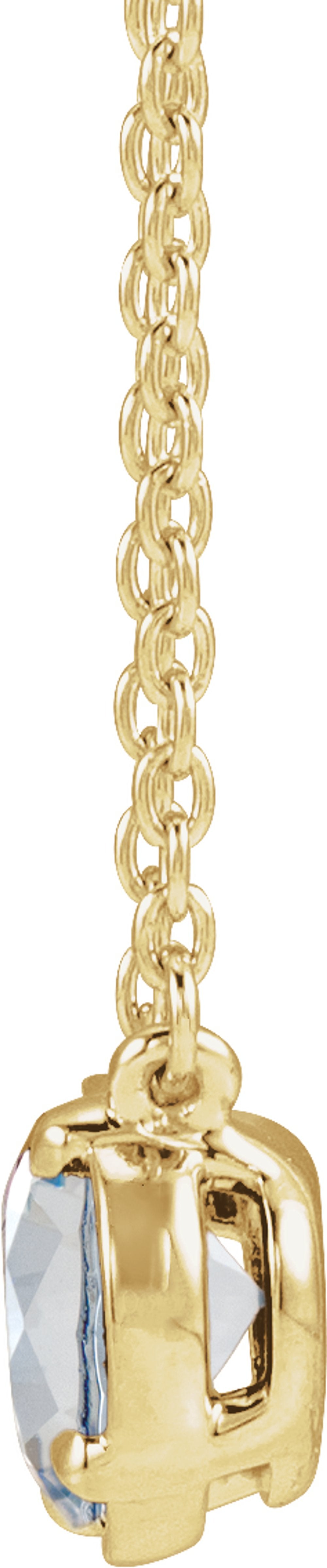 10K Yellow Gold 1 1/4 CT Lab-Grown Diamond Claw-Prong Bezel-Style 18" Necklace