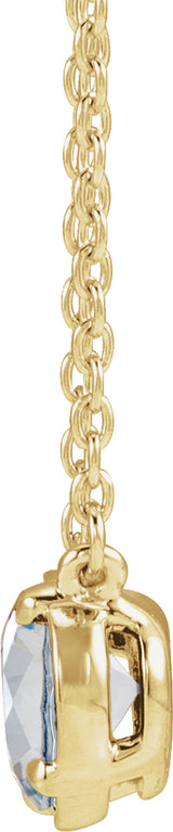 10K Yellow Gold 1 1/4 CT Lab-Grown Diamond Claw-Prong Bezel-Style 18" Necklace