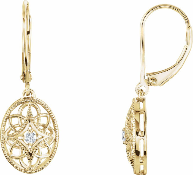 14K Yellow Gold Vermeil .06 CTW Lab-Grown Diamond Earrings