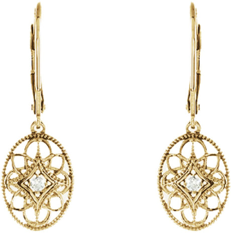 14K Yellow Gold Vermeil .06 CTW Lab-Grown Diamond Earrings