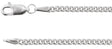 14K White Gold 2.25 mm Curb 18" Chain