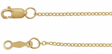 10K Yellow Gold 1.3 mm Cable 16" Chain