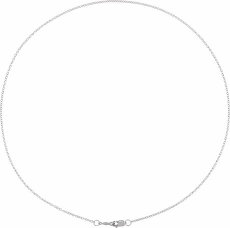 Sterling Silver 1.3 mm Cable 16" Chain