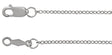 14K White Gold 1.3 mm Adjustable Cable 16-18" Chain