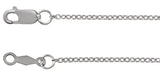14K White Gold 1.3 mm Adjustable Cable 16-18" Chain