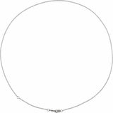 10K White Gold 1.3 mm Adjustable Cable 16-18" Chain