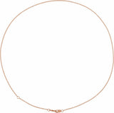 14K Rose Gold 1.3 mm Adjustable Cable 16-18" Chain