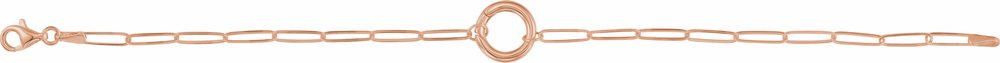14K Rose Gold Charm 7" Bracelet