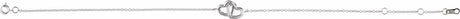 14K White Gold Interlocking Hearts Link 6 1/2-7 1/2" Bracelet