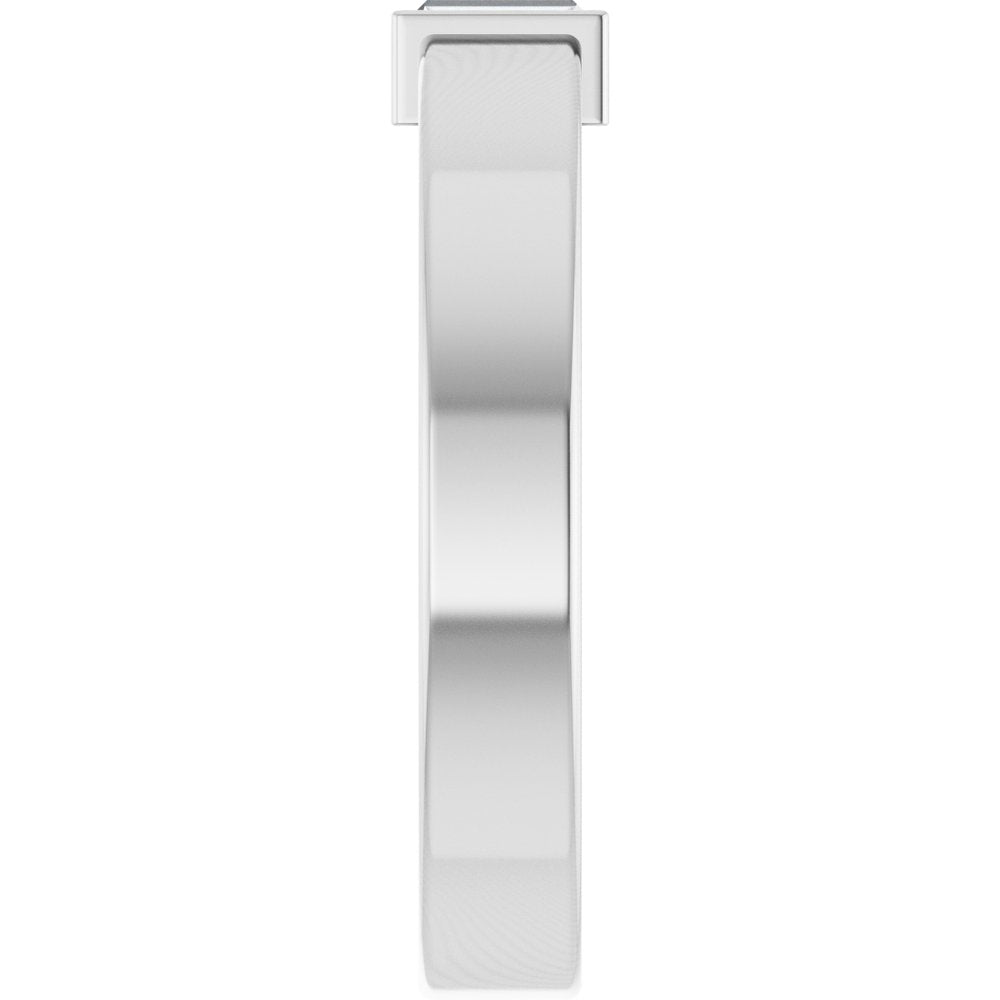 14K White Gold Lab-Grown Diamond  Bezel-Set Ring Size 7