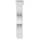 14K White Gold Lab-Grown Diamond  Bezel-Set Ring Size 7