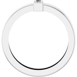 14K White Gold Lab-Grown Diamond  Bezel-Set Ring Size 7