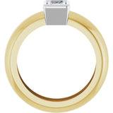 14K Yellow/White Gold 5/8 CT Lab-Grown Diamond Lightweight Ring