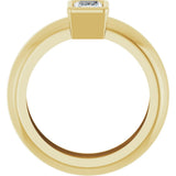 14K Yellow Gold 5/8 CT Lab-Grown Diamond Lightweight Ring