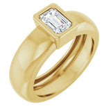 14K Yellow Gold 5/8 CT Lab-Grown Diamond Lightweight Ring
