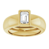 14K Yellow Gold 5/8 CT Lab-Grown Diamond Lightweight Ring