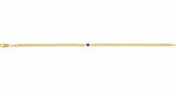 14K Yellow Gold Natural Amethyst Link 7" Bracelet