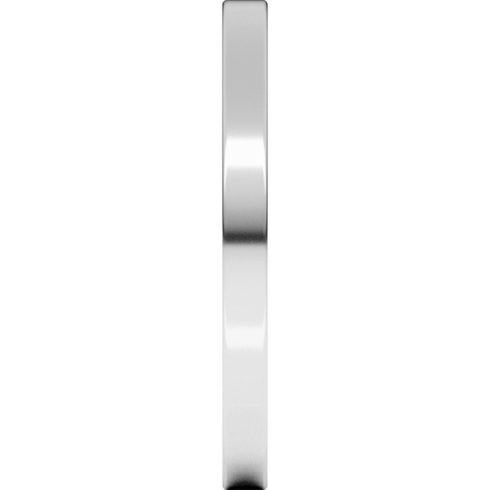14K White Gold 2 mm Comfort Fit Heavyweight Flat Band