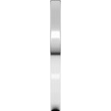 14K White Gold 2 mm Comfort Fit Heavyweight Flat Band
