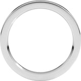 14K White Gold 2 mm Comfort Fit Heavyweight Flat Band