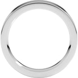 Sterling Silver 4 mm Comfort Fit Heavyweight Flat Band