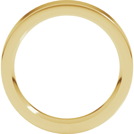 14K Yellow Gold 4 mm Comfort Fit Heavyweight Flat Band