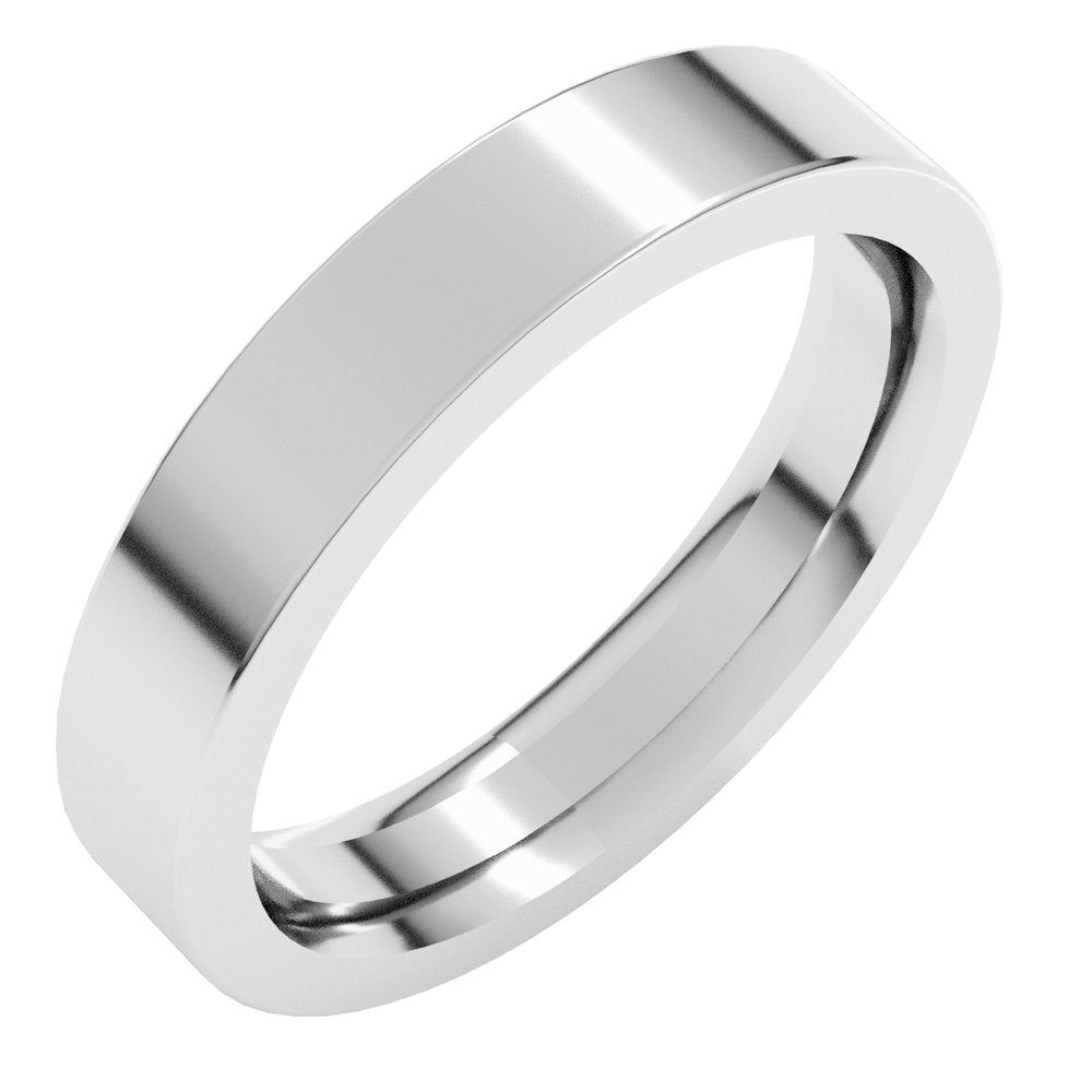 Sterling Silver 4 mm Comfort Fit Heavyweight Flat Band