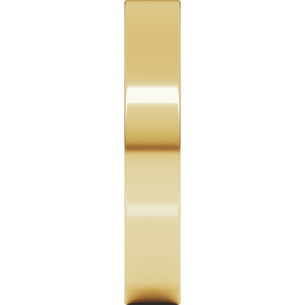14K Yellow Gold 4 mm Comfort Fit Heavyweight Flat Band