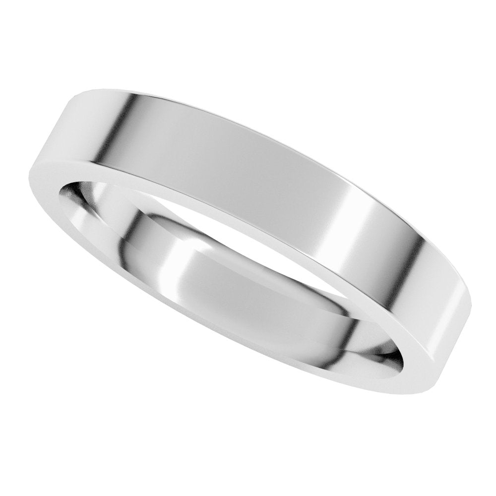 Sterling Silver 4 mm Comfort Fit Heavyweight Flat Band