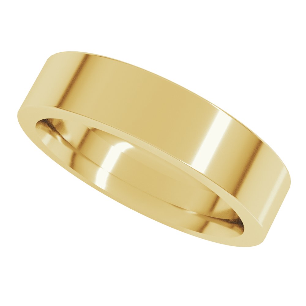 10K Yellow Gold 5 mm Comfort Fit Heavyweight Flat Band