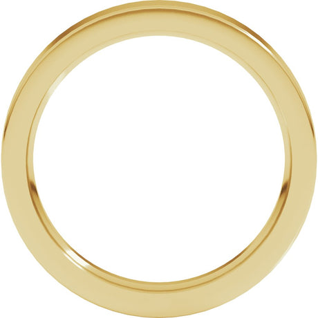 18K Yellow Gold 3 mm Comfort Fit Heavyweight Flat Band