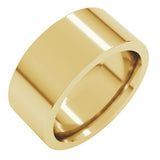14K Yellow Gold 9 mm Comfort Fit Heavyweight Flat Band