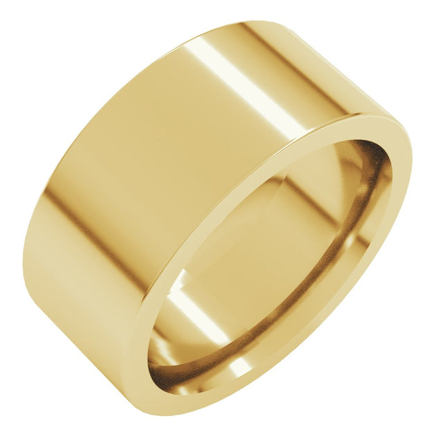 14K Yellow Gold 9 mm Comfort Fit Heavyweight Flat Band