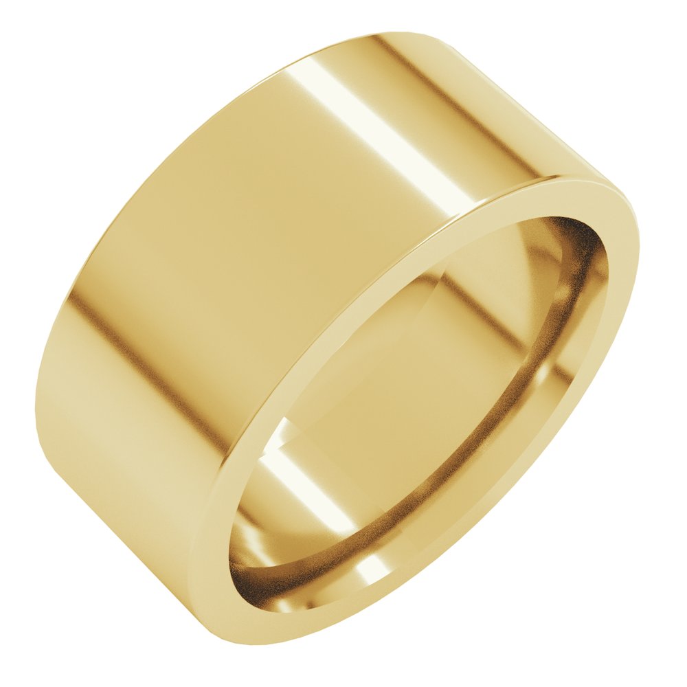 14K Yellow Gold 9 mm Comfort Fit Heavyweight Flat Band